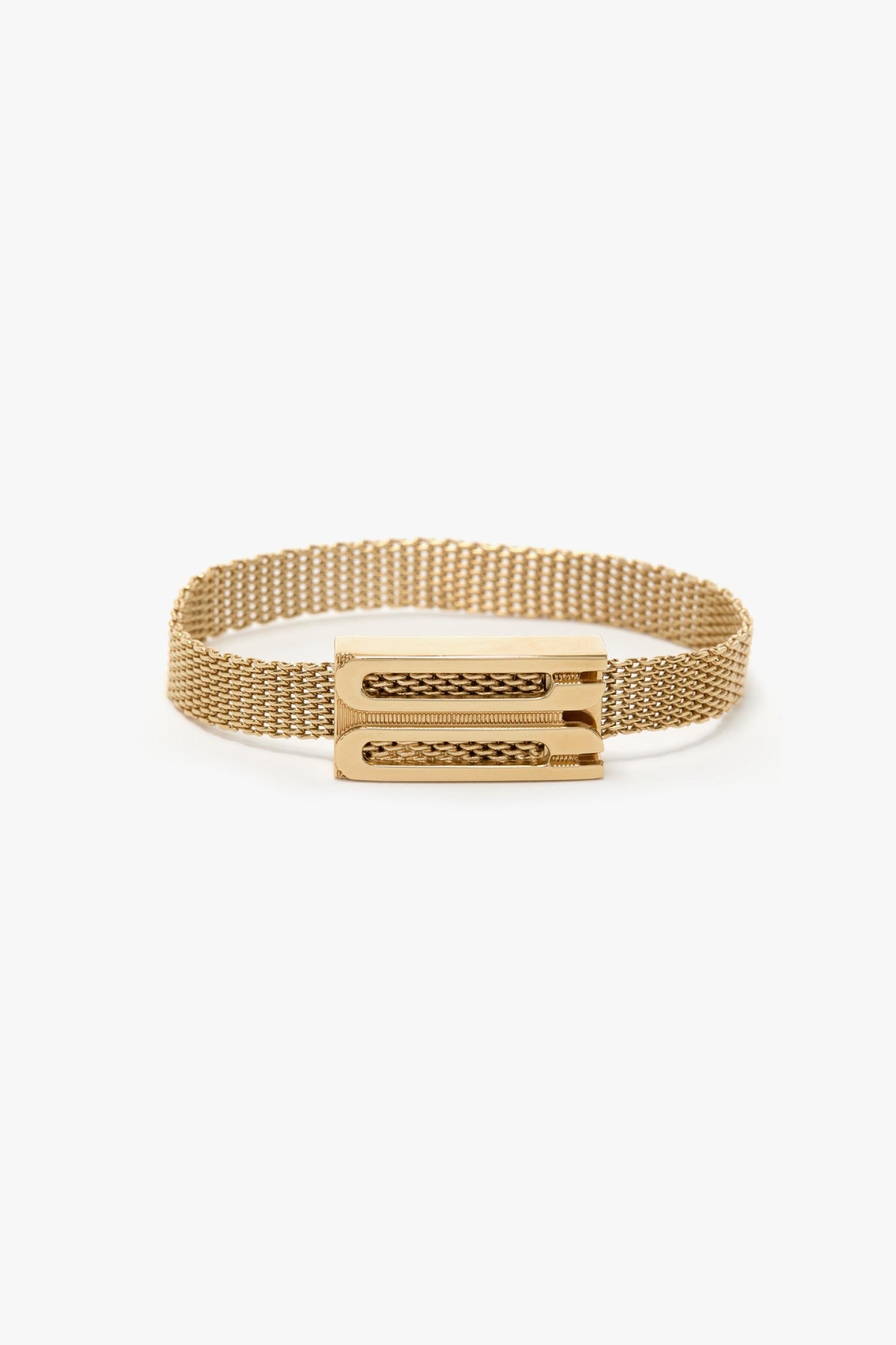 B Frame Bracelet In Light Gold