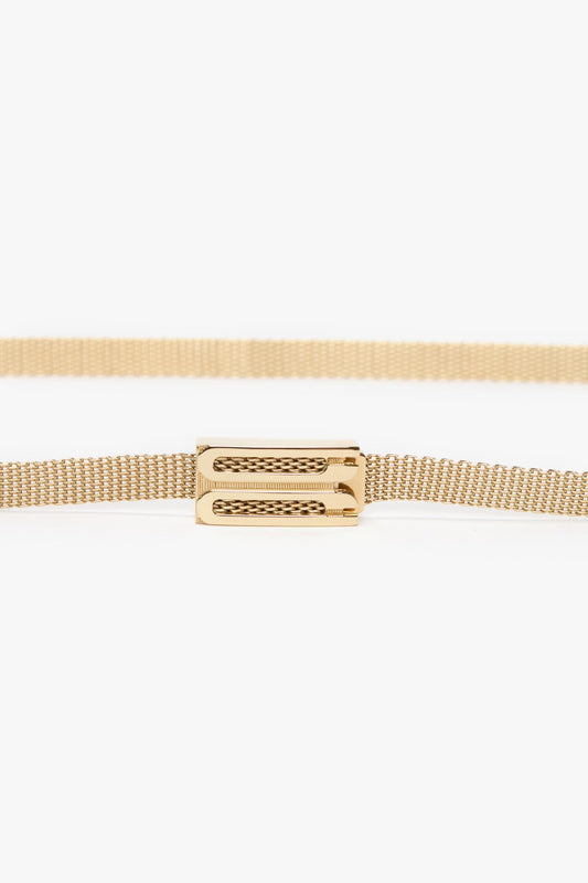 Brass Micro Frame Belt In Light Gold