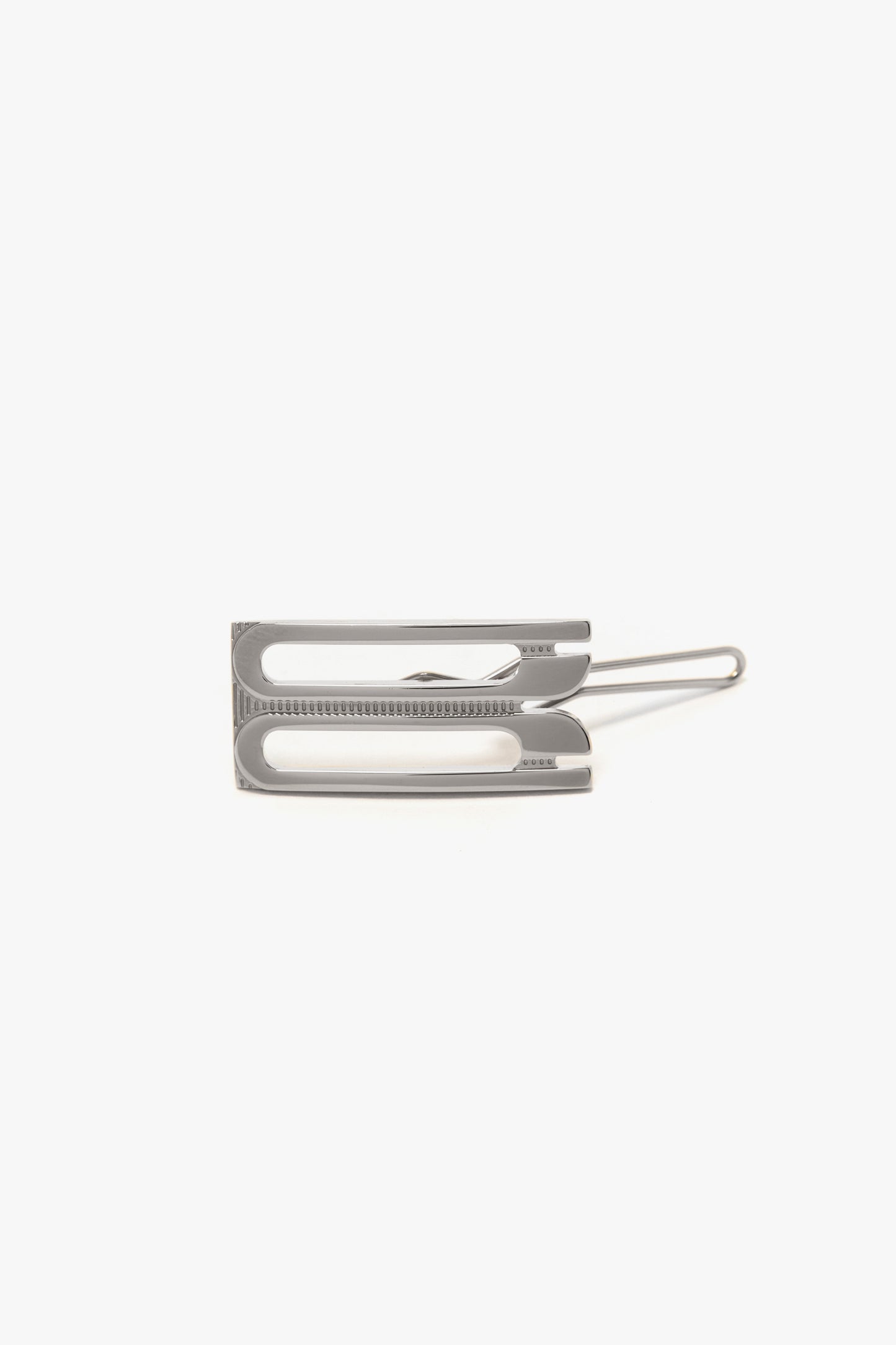 B Frame Hairclip In Silver