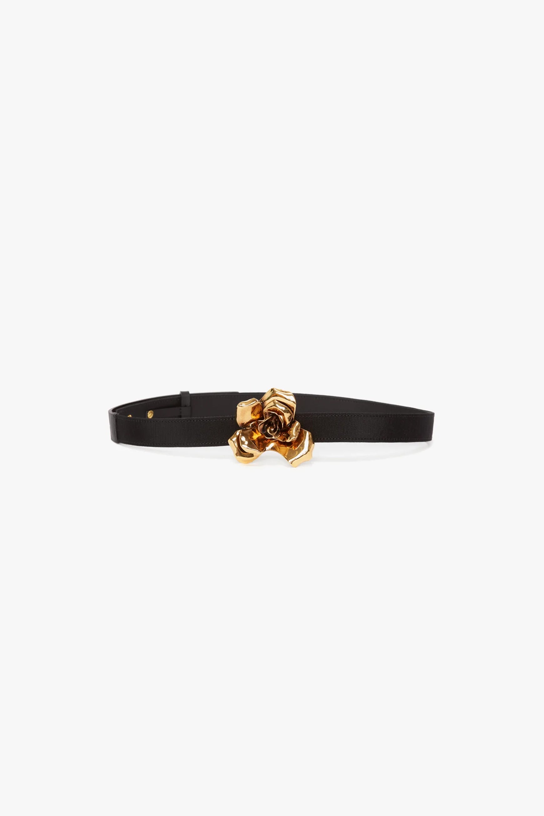 Exclusive Flower Belt In Black And Gold