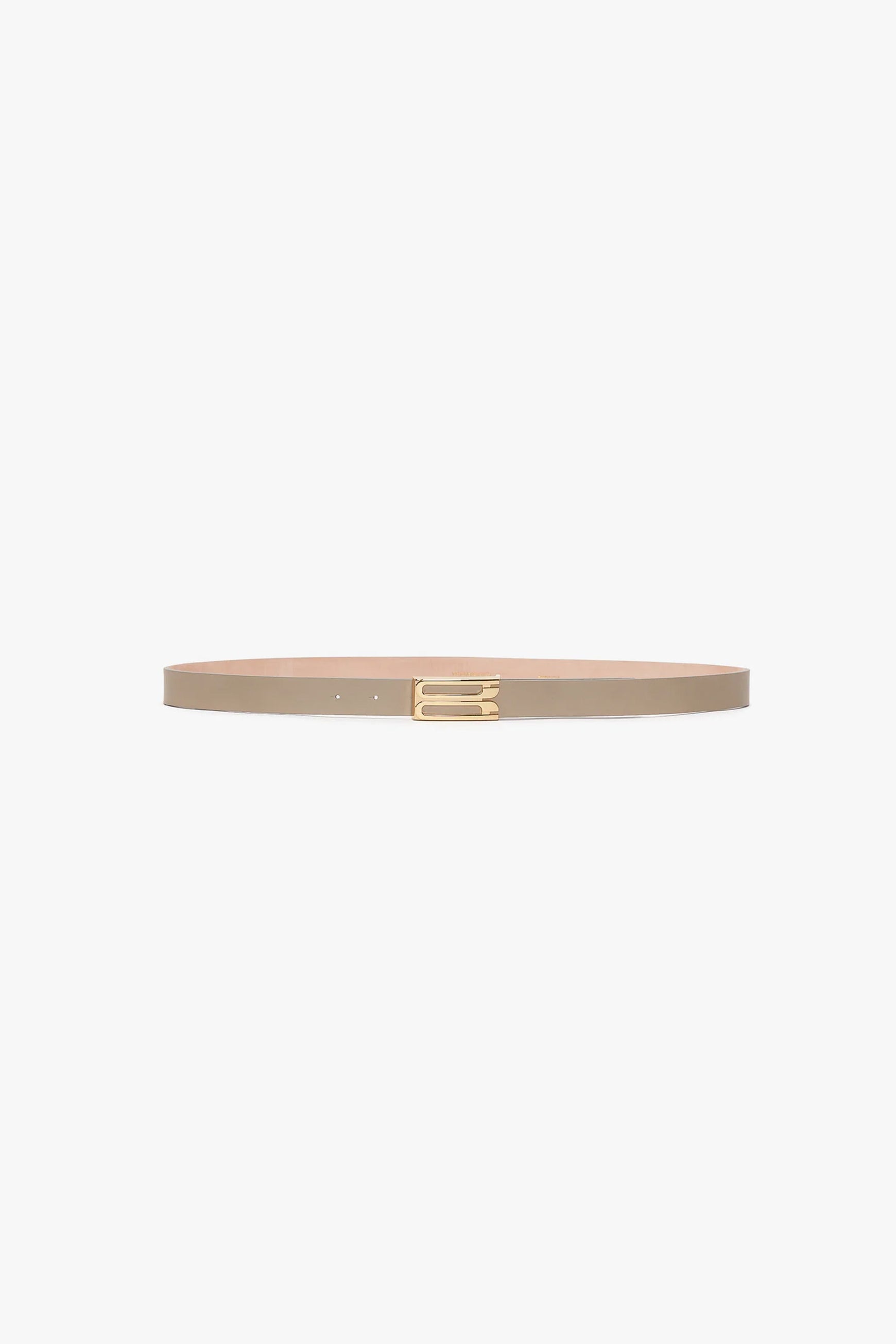 Exclusive Frame Belt In Beige Leather