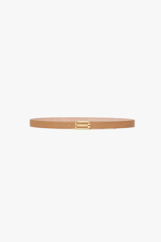 Frame Belt In Camel Leather