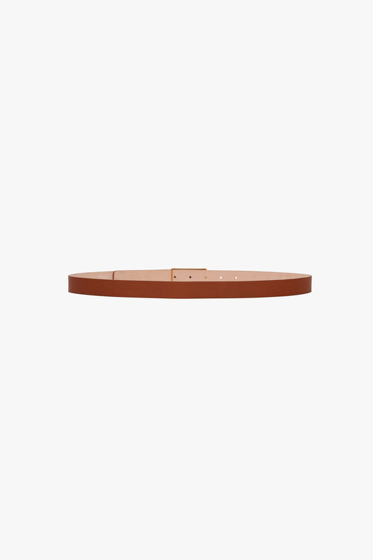 Frame Belt In Tan Grained Leather