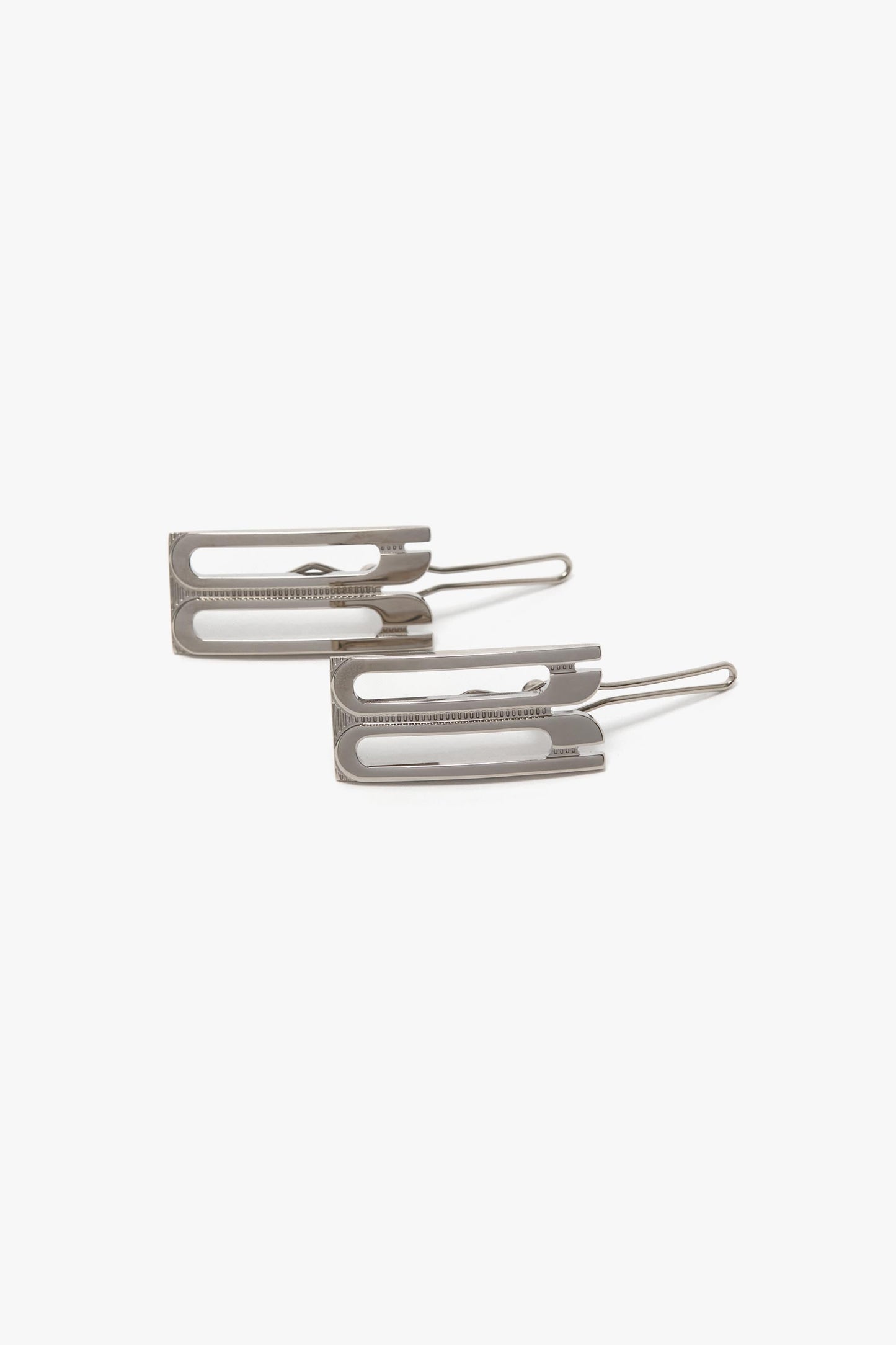 B Frame Hairclip In Silver