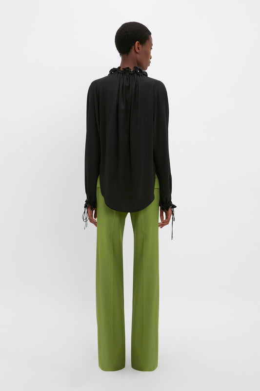Ruched Detail Blouse In Black
