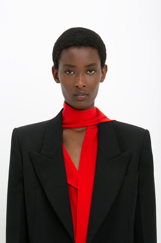 Square Shoulder Jacket In Black