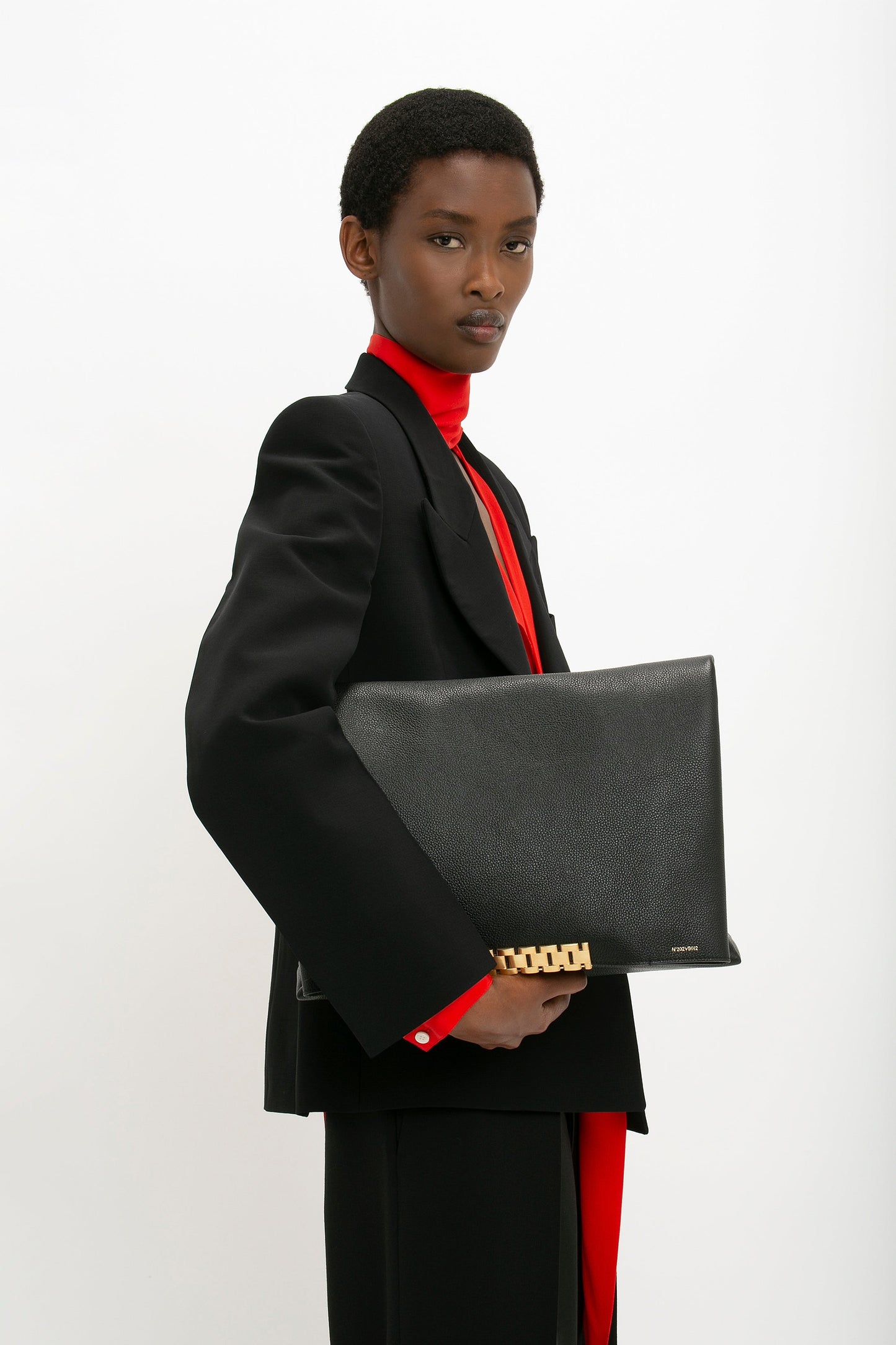Square Shoulder Jacket In Black