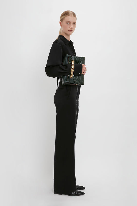 Waistcoat Detail Shirt In Black