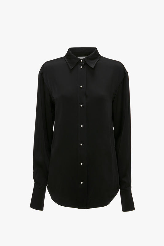 Waistcoat Detail Shirt In Black