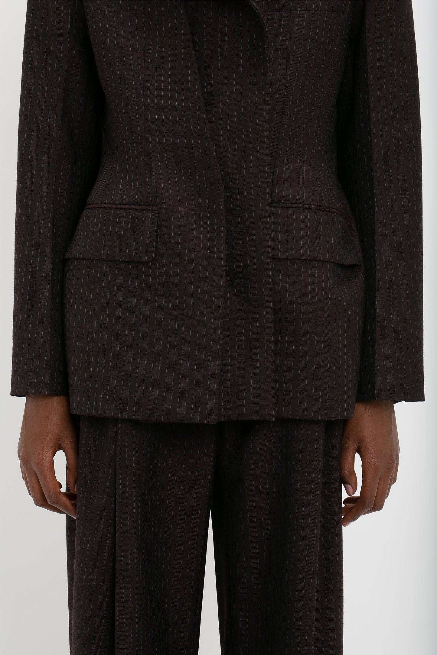 Wrap Front Jacket In Blackberry Azure