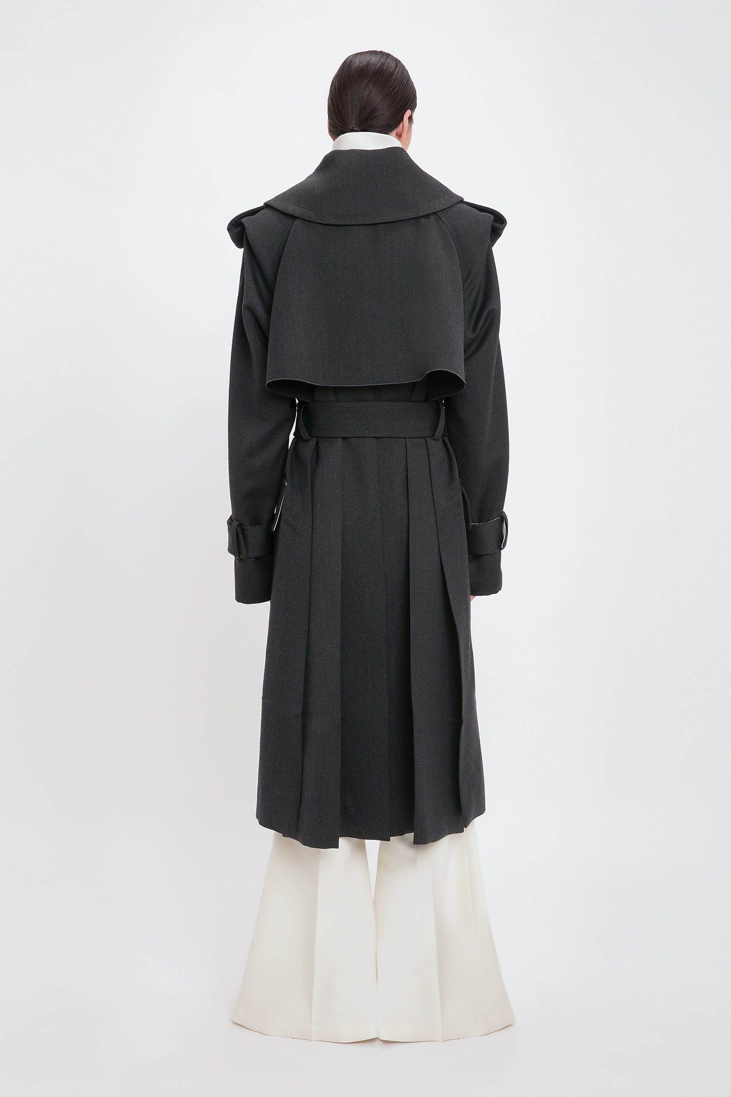 Belted wool trench coat online