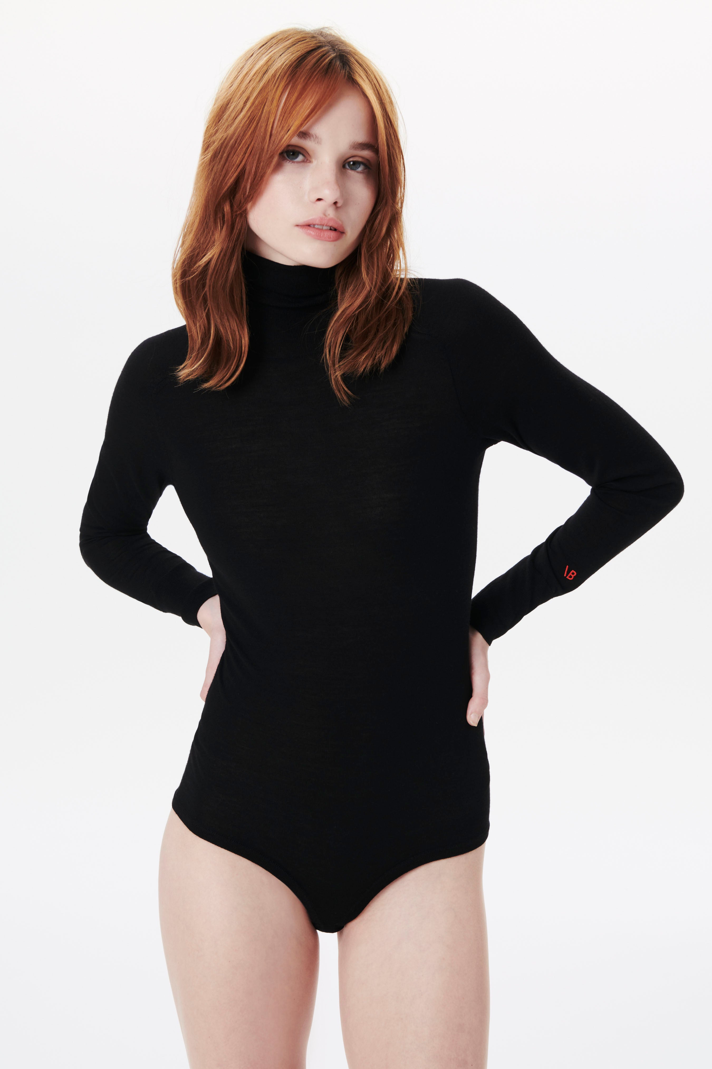 Black roll neck body store