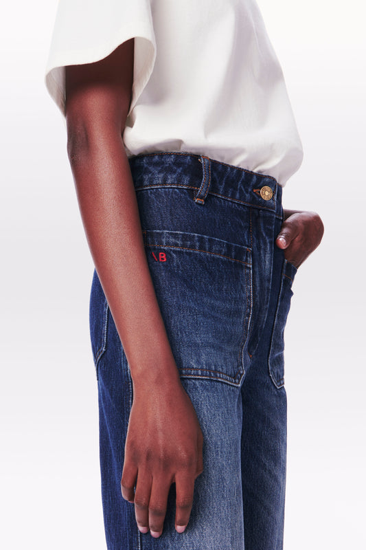 White Monogram Patch Jeans - Women - Ready-to-Wear