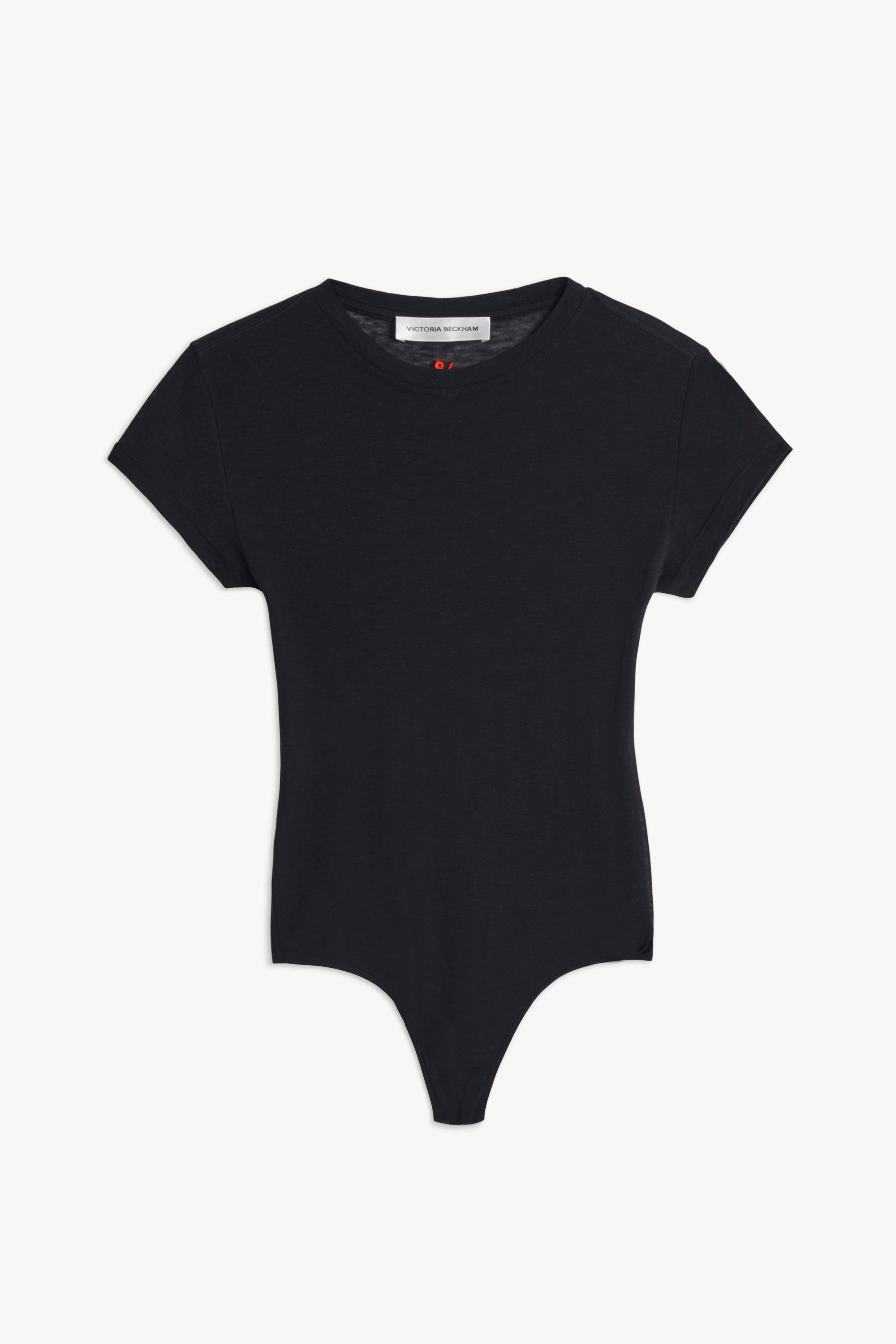 T-Shirt Bodysuit in Black – Victoria Beckham US