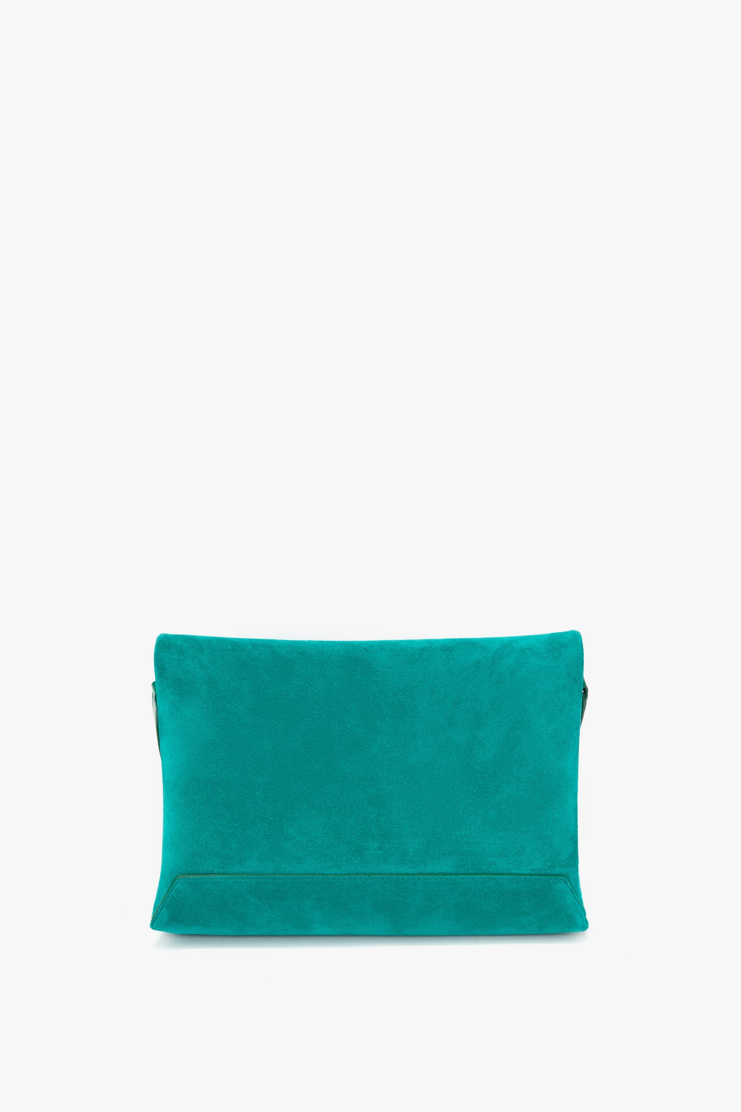 Victoria Beckham Chain Pouch Bag with Strap in Malachite Suede