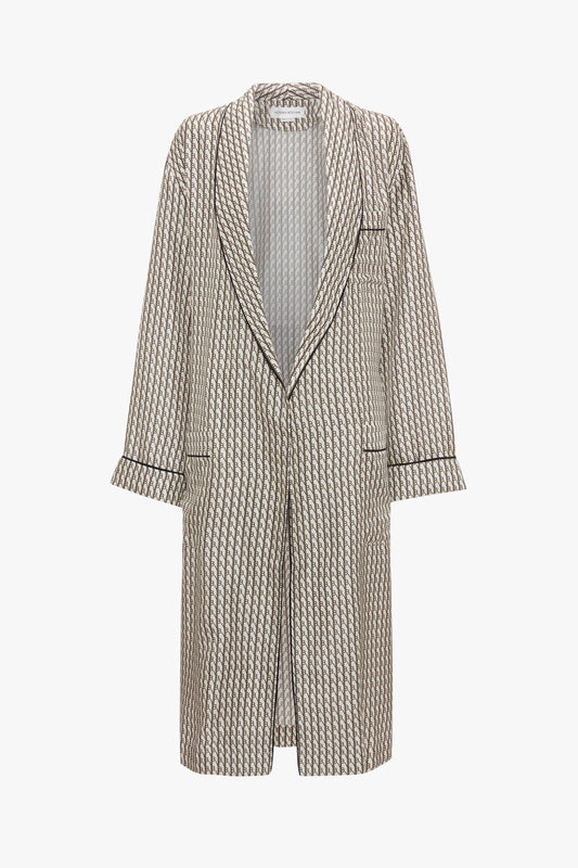 Pyjama Robe In VB House Monogram Jacquard