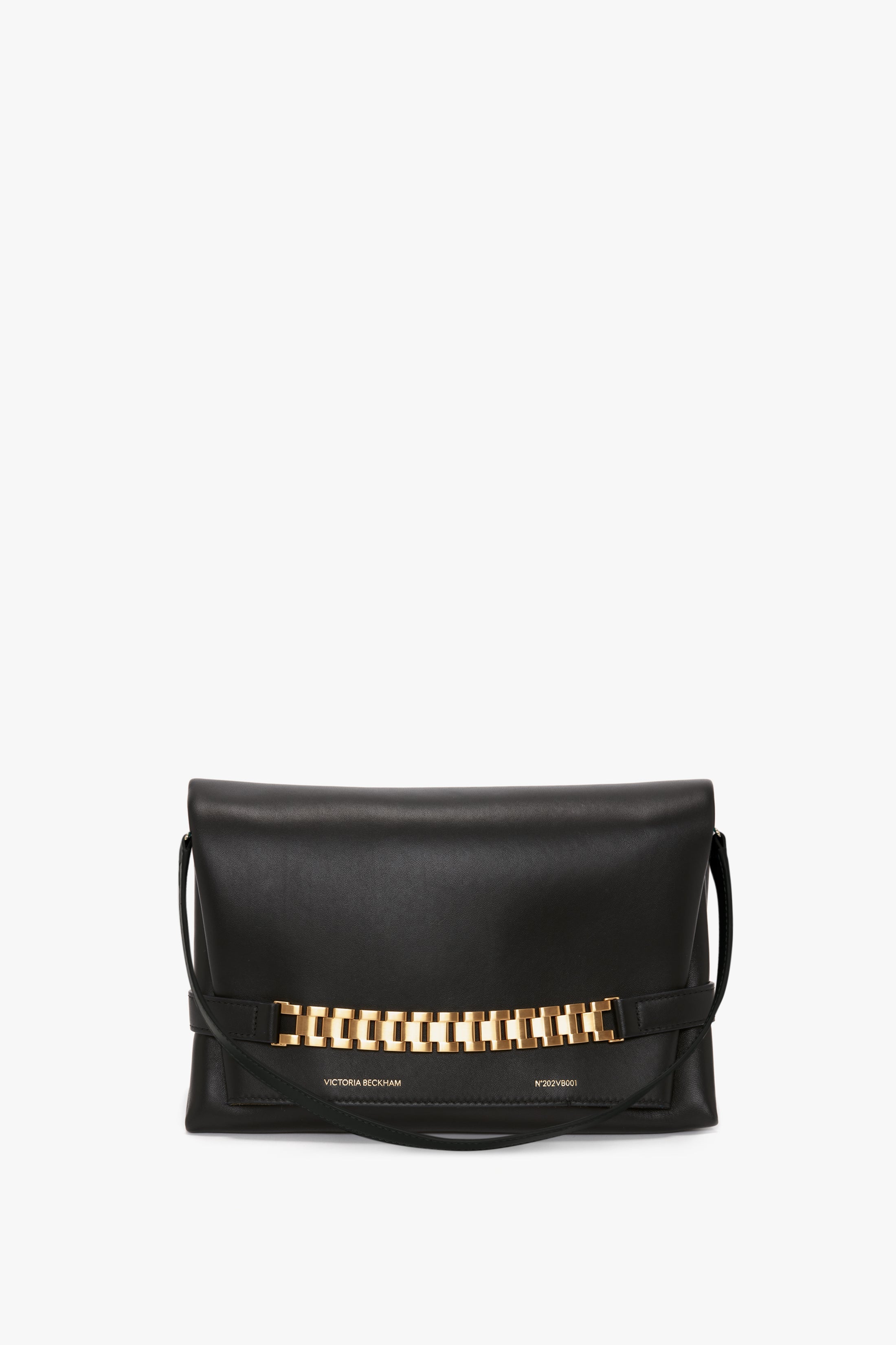 Chain Pouch Bag with Strap In Black Leather – Victoria Beckham US