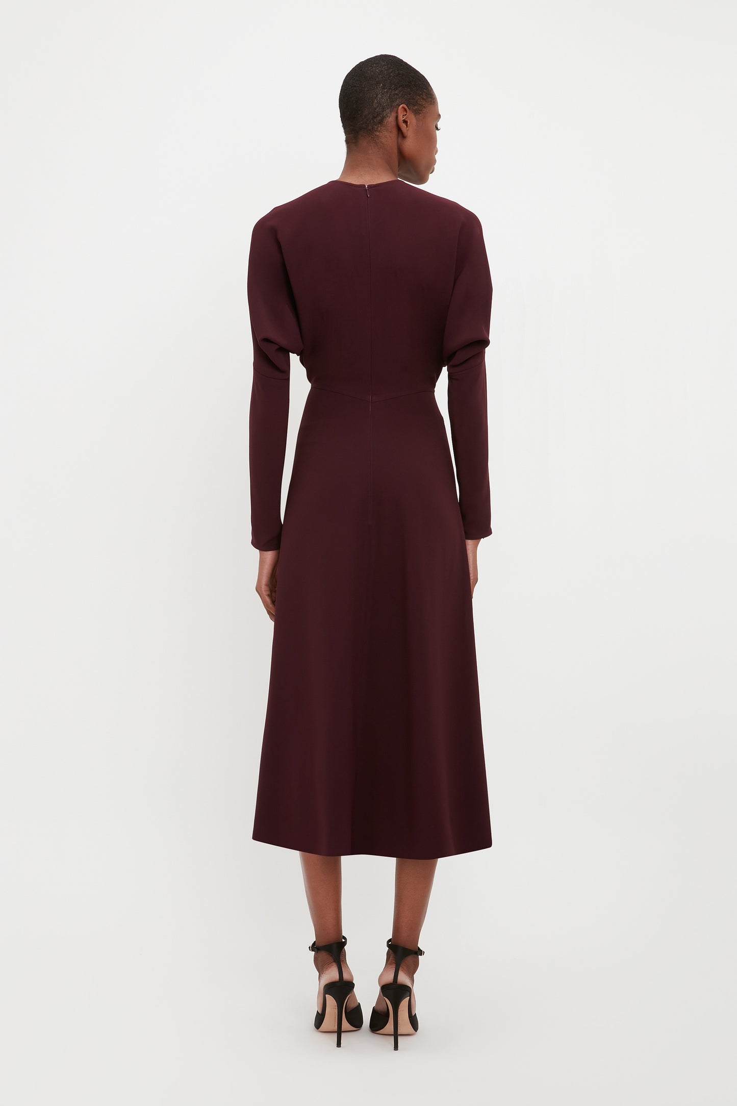 Dolman Midi Dress In Rosewood