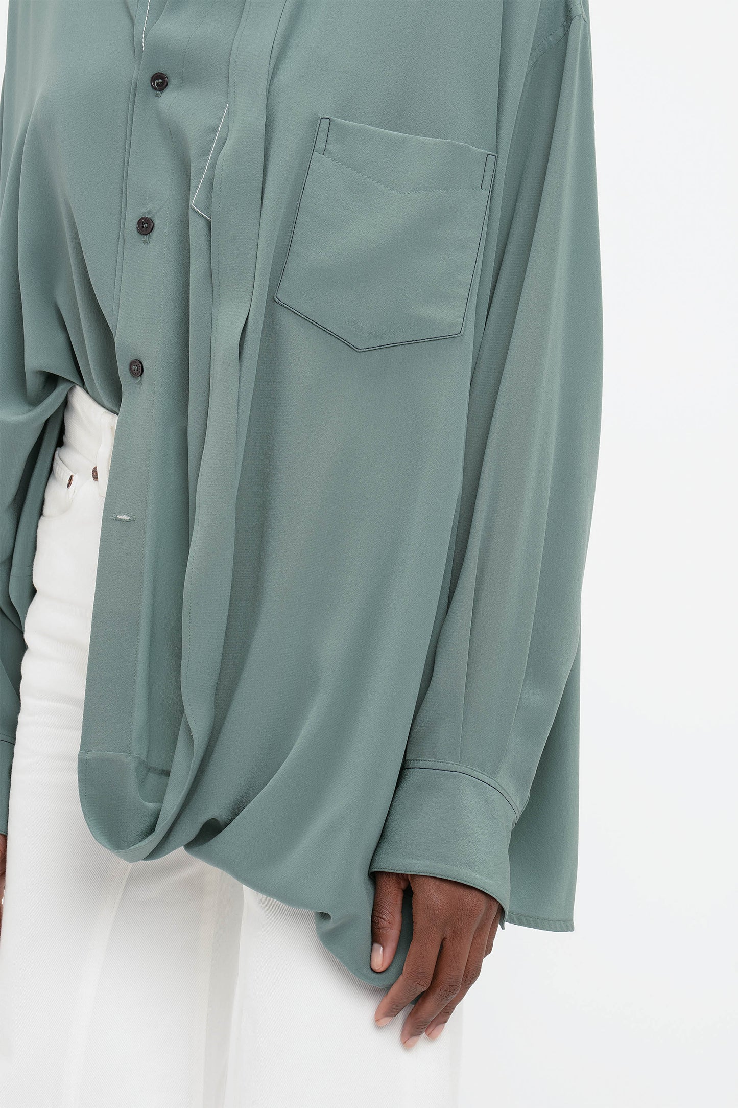 Double Layer Blouse In Stone