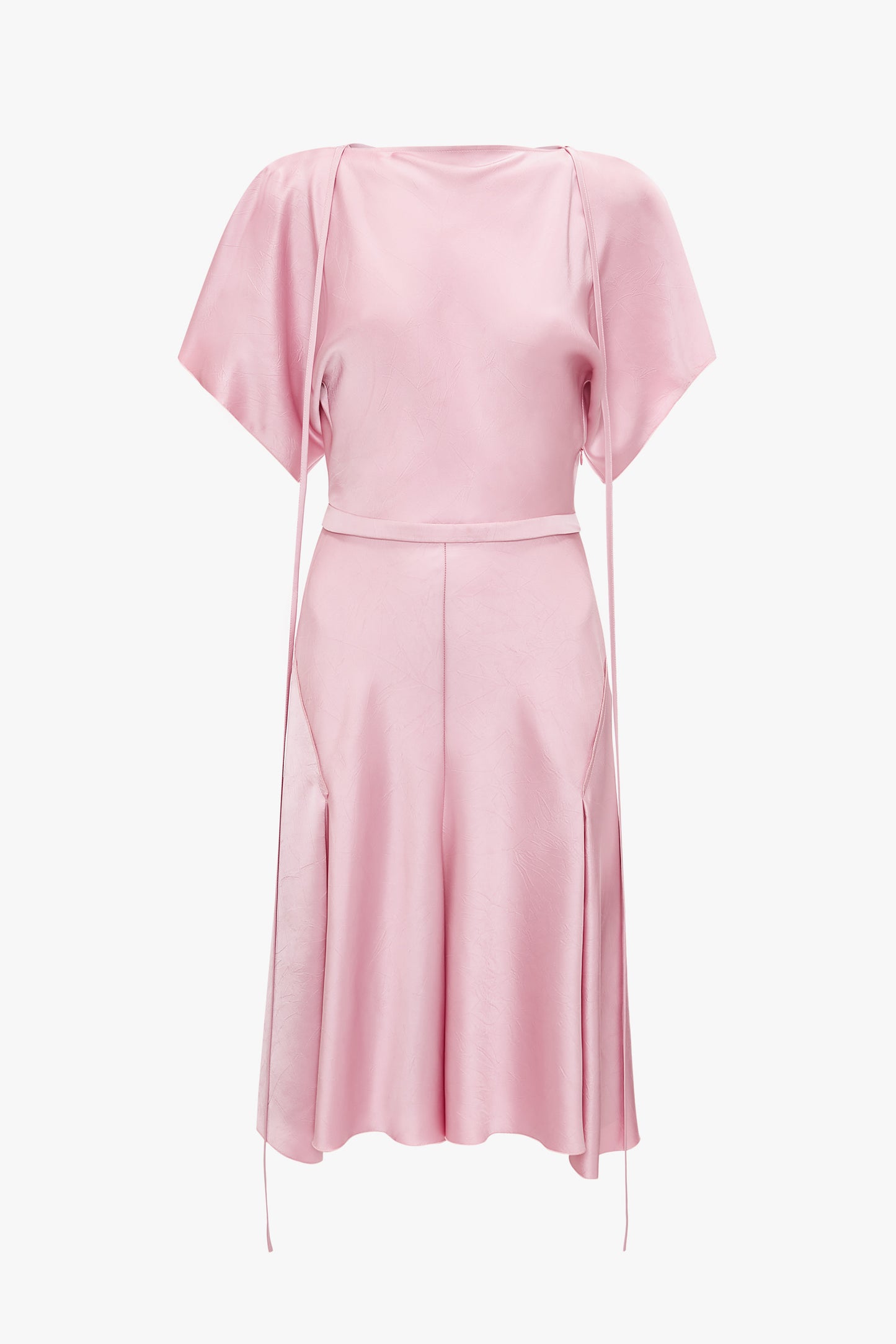 Draped Sleeve Cut Out Mini Dress In Rose