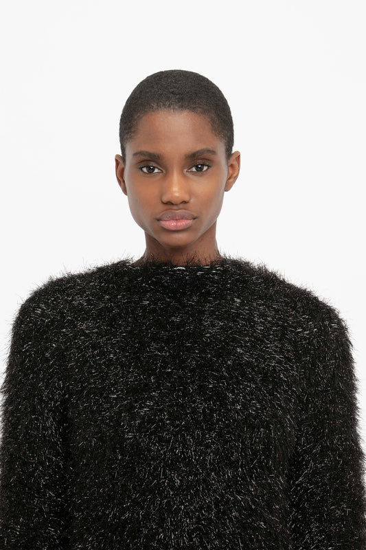 Open Back Jumper In Black