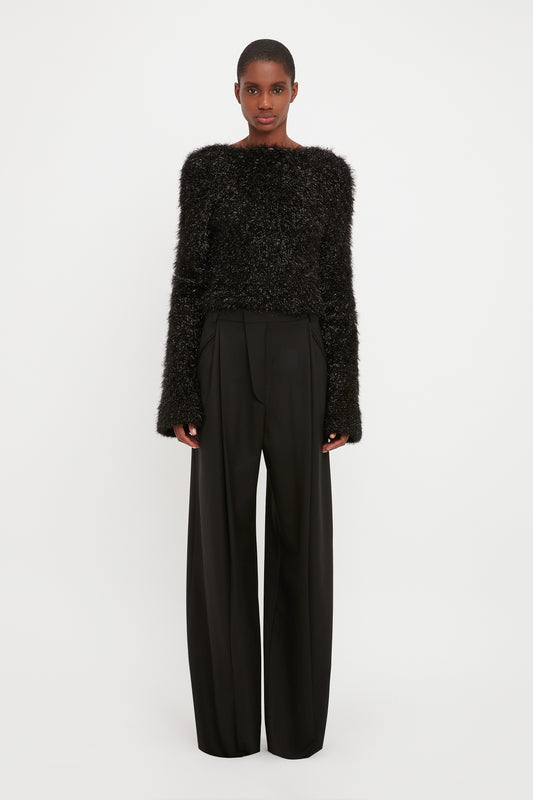 Open Back Jumper In Black