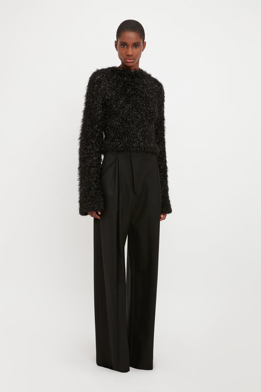Open Back Jumper In Black