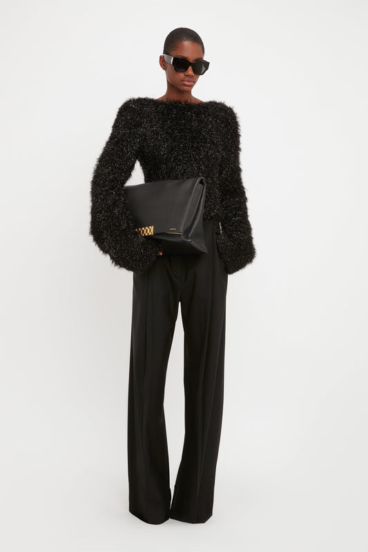 Open Back Jumper In Black