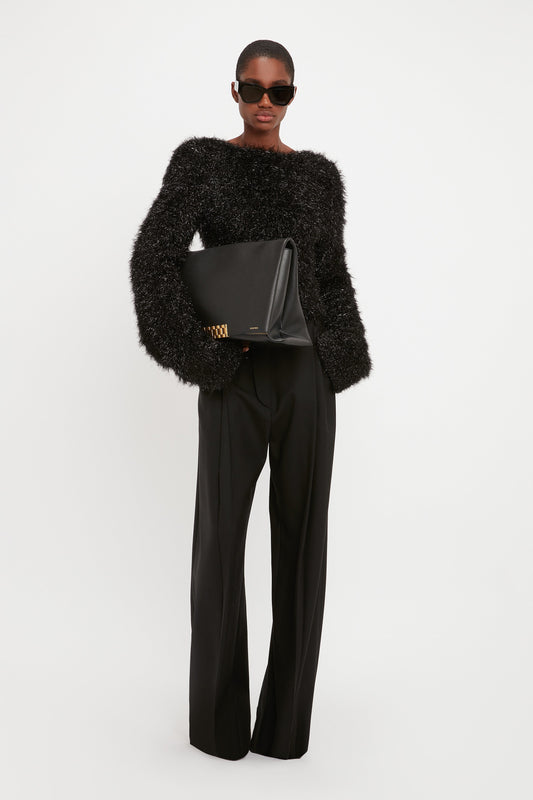 Open Back Jumper In Black
