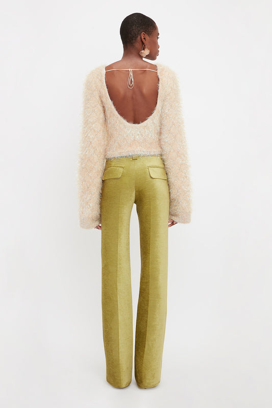 Open Back Jumper In Cream