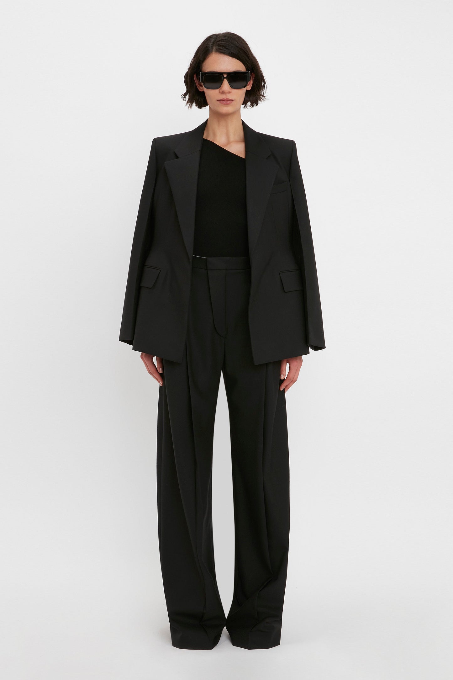 VB Body One Shoulder Top In Black