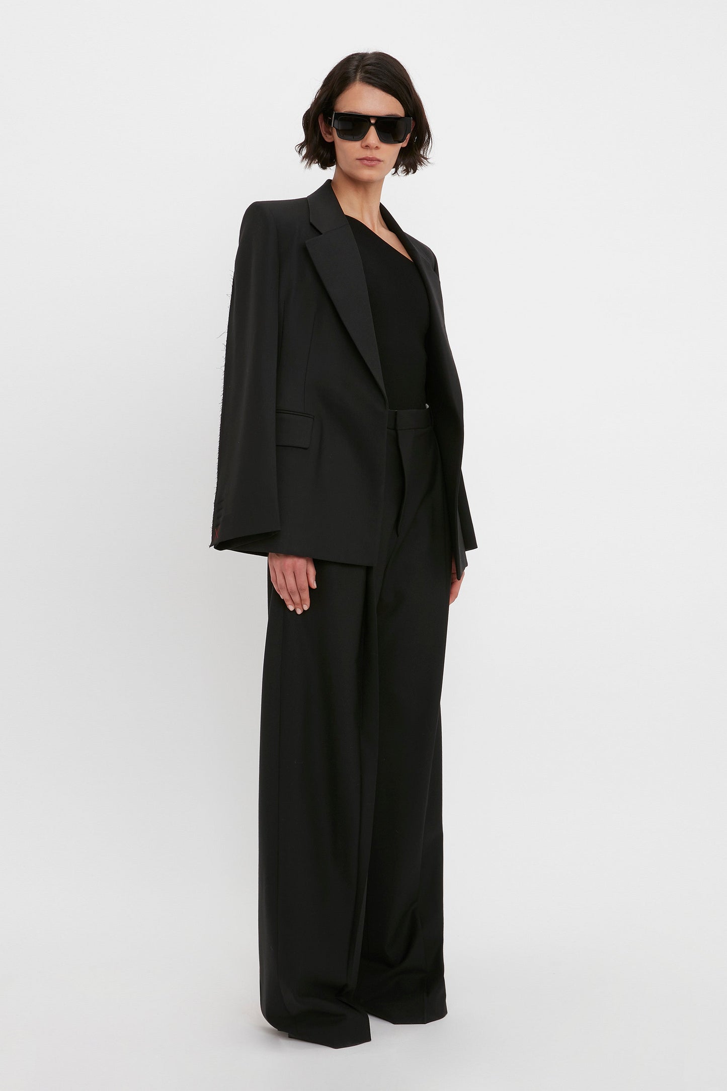 VB Body One Shoulder Top In Black