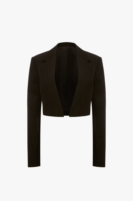 Cropped Tailored Jacket In Black