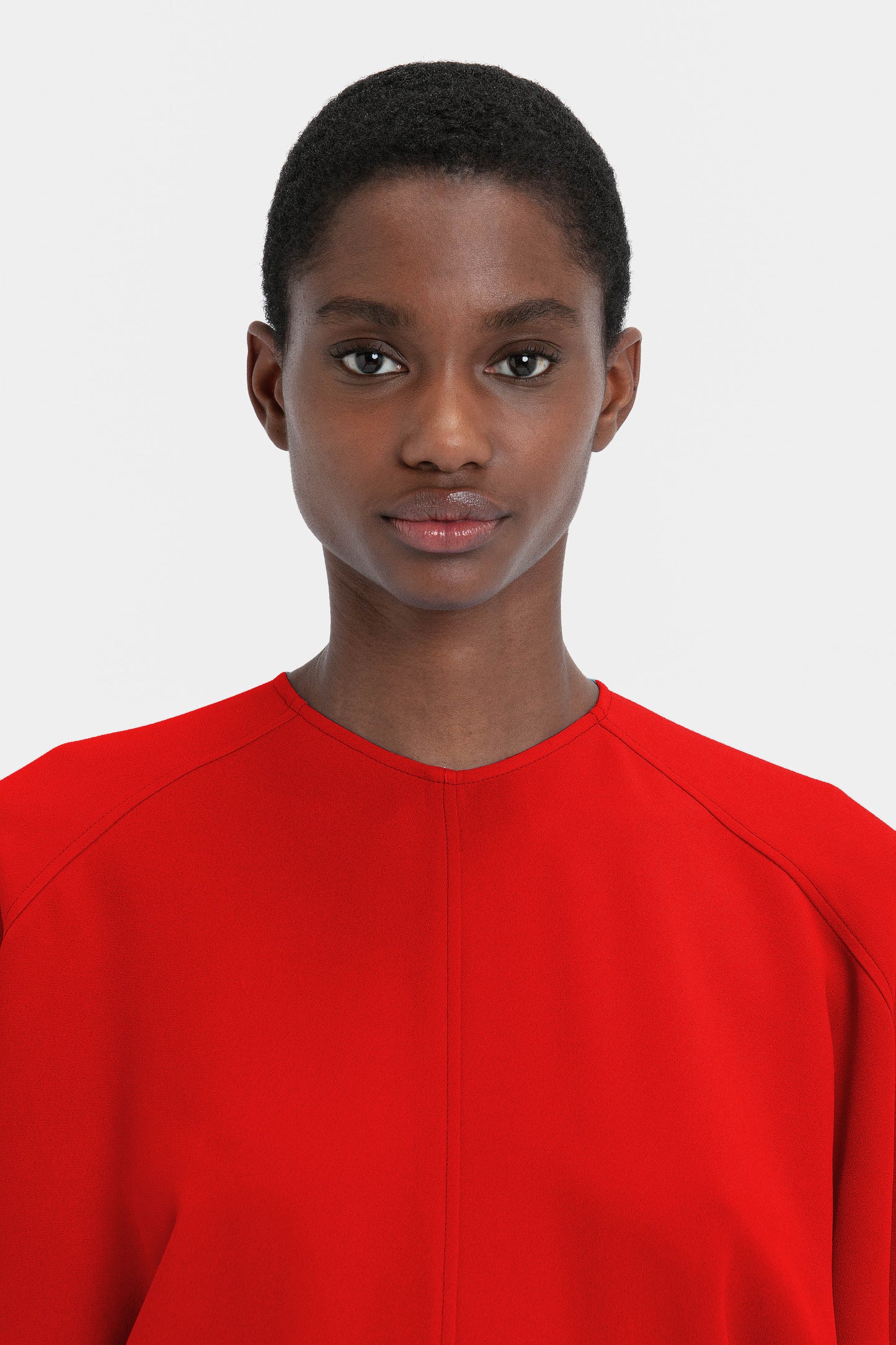 Dolman Midi Dress In Red