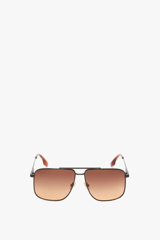 V Plaque Frame Sunglasses In Dark Brown Horn – Victoria Beckham US