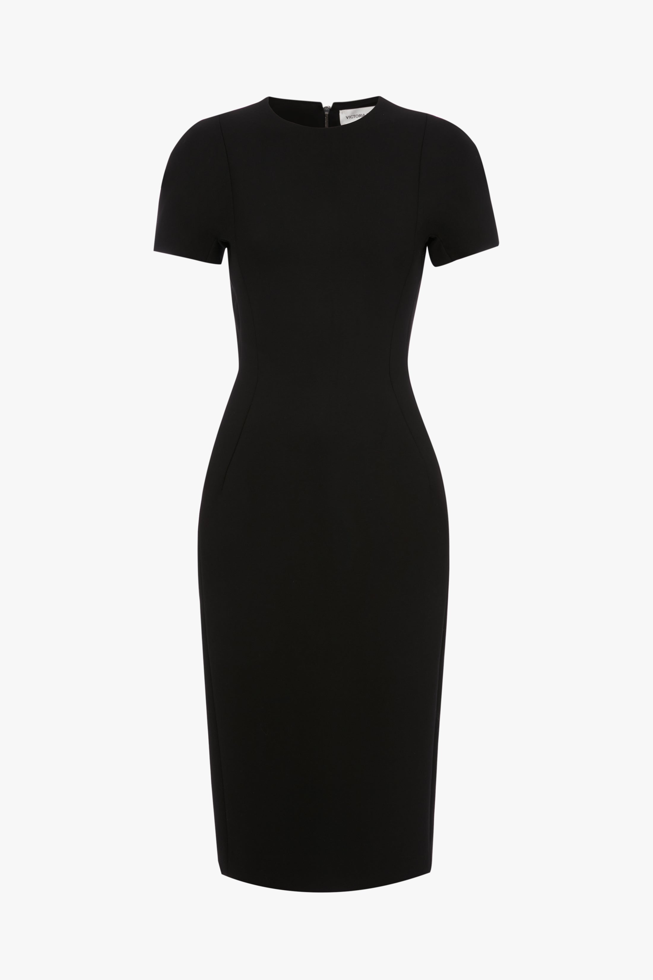Spiral Fitted T-Shirt Dress In Black – Victoria Beckham US