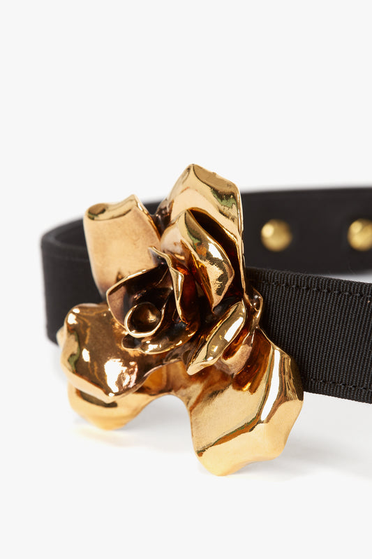 Frame Buckle Belt In Black Leather – Victoria Beckham UK
