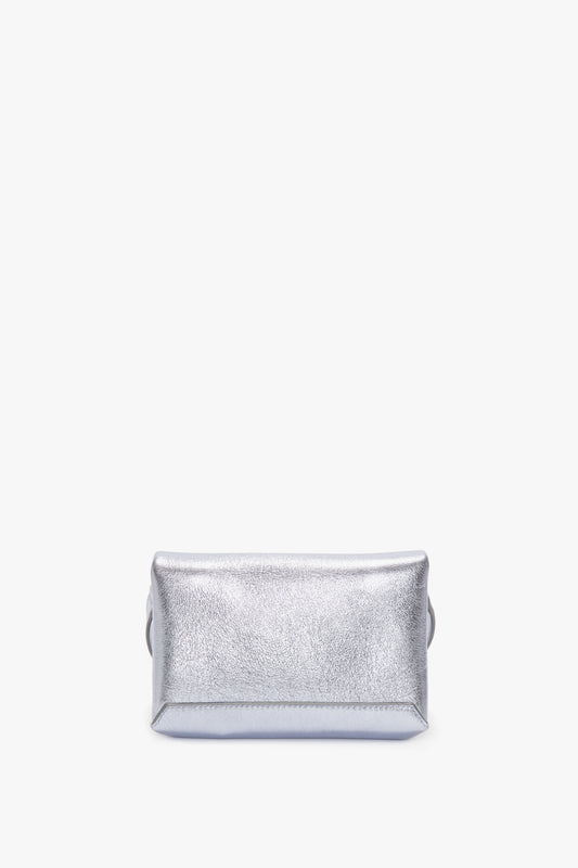 Mini Chain Pouch In Metallic Sky Leather