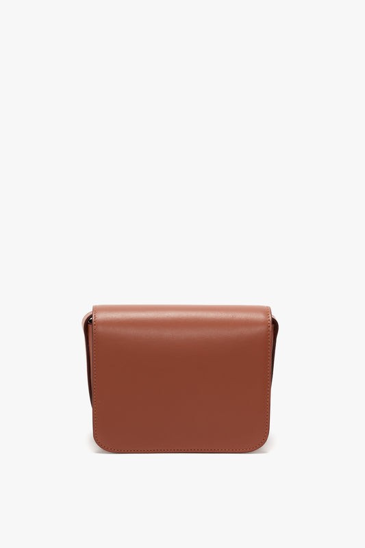 Mini Chain Shoulder Bag In Tan Leather