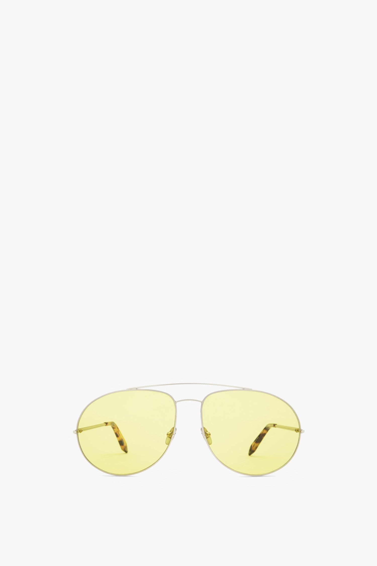 Yellow frame aviator sunglasses on sale