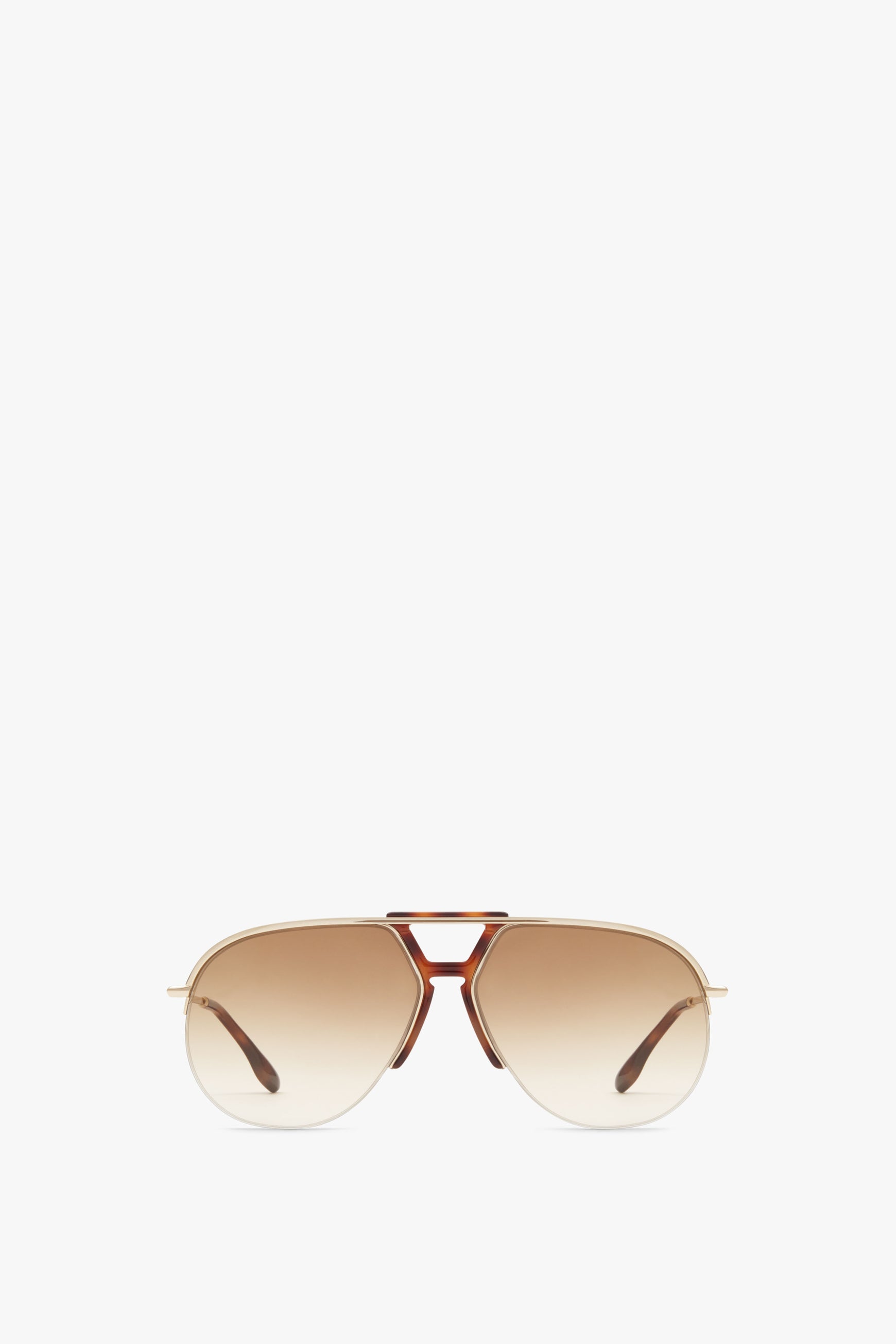 Brow Aviator Sunglasses In Brown